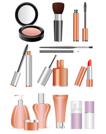 护肤化妆品素材矢量