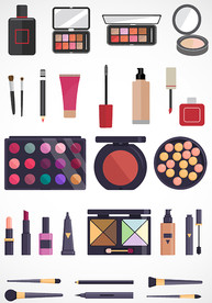 护肤化妆品素材矢量