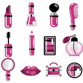 护肤化妆品素材矢量