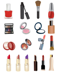 护肤化妆品素材矢量