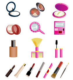 护肤化妆品素材矢量