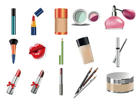护肤化妆品素材矢量