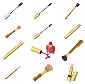 护肤化妆品素材矢量