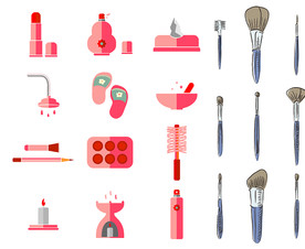 护肤化妆品素材矢量