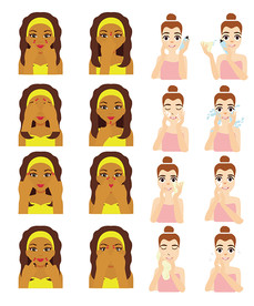 护肤化妆品素材矢量