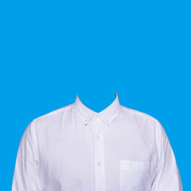 男士白色衬衫证件照素材