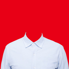 浅蓝色衬衫证件照衣服素材