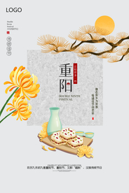 中国风重阳节户外海报