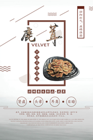 鹿茸中药材宣传海报