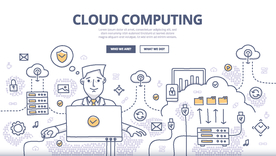 商务网络云计算网页背景