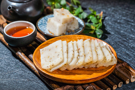 桂花糕美食食材背景海报素材