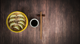水饺美食食材背景海报素材