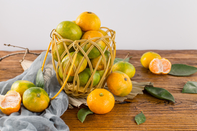 橘子水果果实背景海报素材