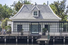 欧式别墅简约建筑背景海报素材