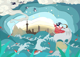 创意卡通插画图案