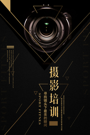 时尚创意摄影培训海报