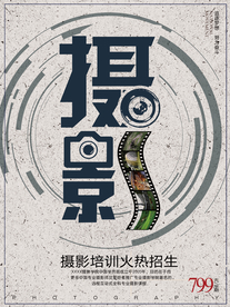 创意摄影培训招生海报