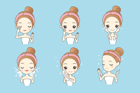 精致女孩美容护肤瑜伽