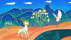 户外风景卡通插画