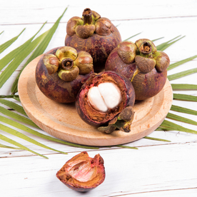 山竹水果果实背景海报素材