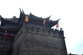 城墙复古建筑背景海报素材