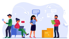 人物插图 扁平办公矢量