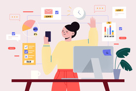 人物插图 扁平办公矢量