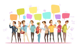 人物插图 扁平办公矢量