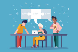 人物插图 扁平办公矢量