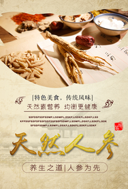 天然人参野参保健品海报