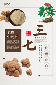 中国风三七海报