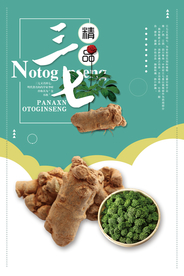 简约三七中药文化宣传海报