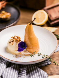 冰淇淋雪梨甜品背景海报素材