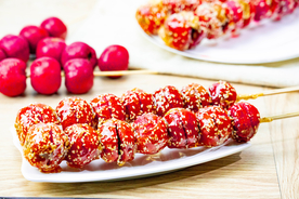 冰糖葫芦美食零食背景海报素材