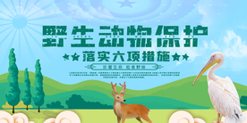 保护野生动物公益活动海报素材