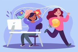 人物插图 扁平办公矢量