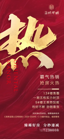 地产热销 红色  开盘热销