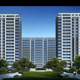 小区别墅洋房园林景观效果图图片