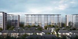 中式建筑玻璃幕墙效果图