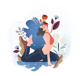 人物运动插画卡通背景海报素材