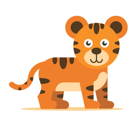 卡通可爱小老虎