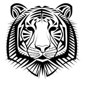 手绘老虎