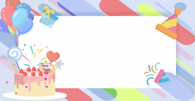 生日插画背景