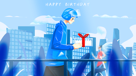 唯美送生日快递小哥