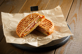 面包三明治美食背景海报素材