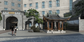 乡村乡村建设寺庙亭子景观效果