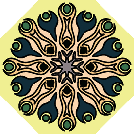 古典少数民族花纹底纹矢量