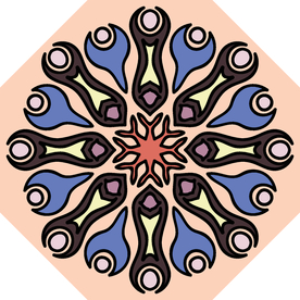 古典少数民族花纹底纹矢量