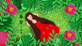 人物生活场景卡通插画