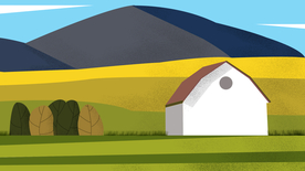 创意风景卡通插画